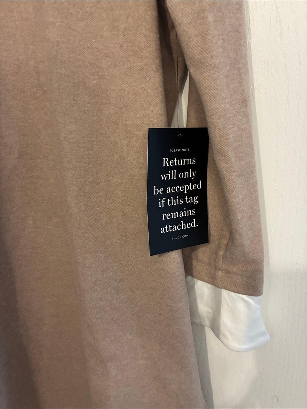 Tuckernuck Beige Long-Sleeve Dress with White Collar - Picture 3 of 8